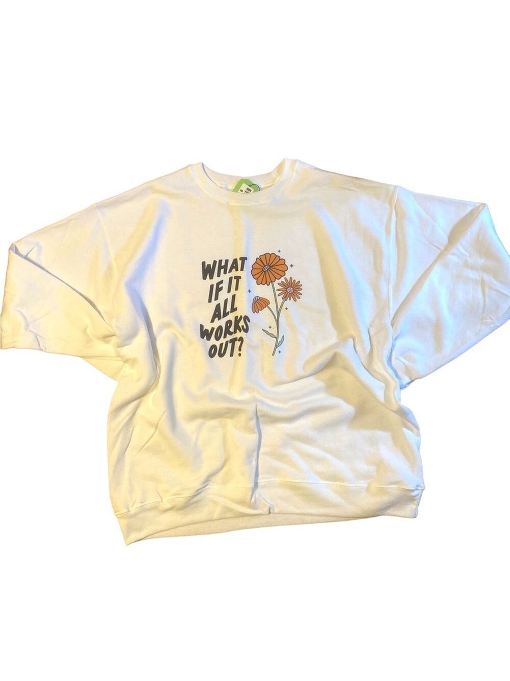 What if it all works out mental health crewneck sweatshirt oversized large - Picture 7 of 11